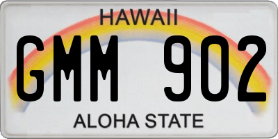 HI license plate GMM902