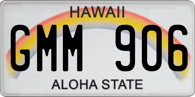 HI license plate GMM906