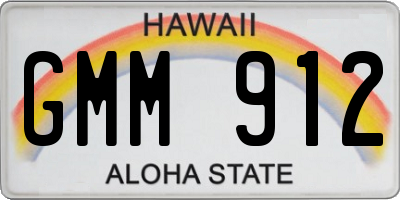 HI license plate GMM912