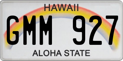 HI license plate GMM927