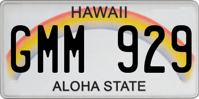 HI license plate GMM929