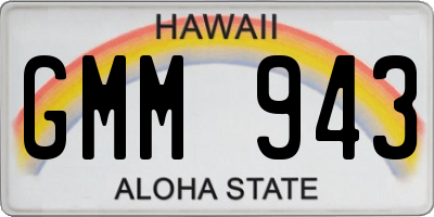 HI license plate GMM943