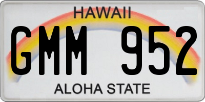 HI license plate GMM952