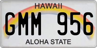 HI license plate GMM956