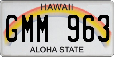HI license plate GMM963