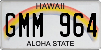 HI license plate GMM964