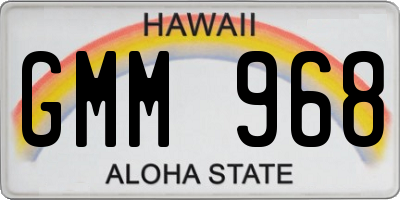 HI license plate GMM968