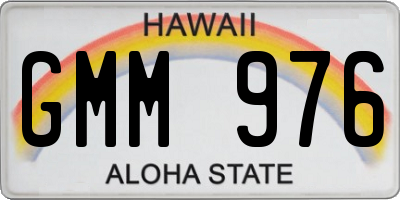 HI license plate GMM976