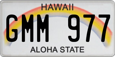 HI license plate GMM977