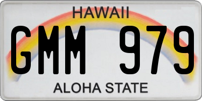 HI license plate GMM979