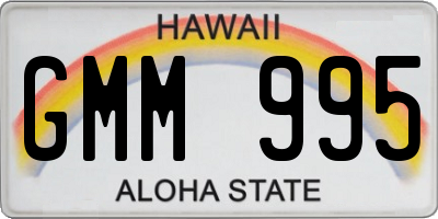 HI license plate GMM995