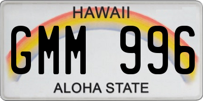 HI license plate GMM996