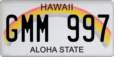 HI license plate GMM997