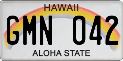 HI license plate GMN042