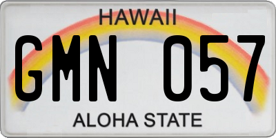 HI license plate GMN057