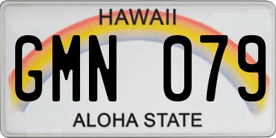 HI license plate GMN079