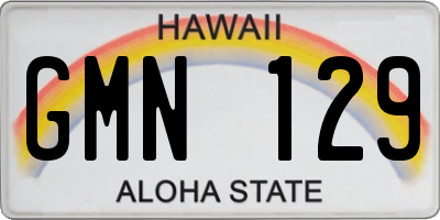 HI license plate GMN129