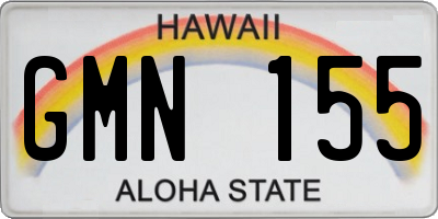 HI license plate GMN155
