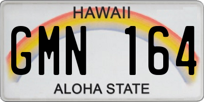 HI license plate GMN164