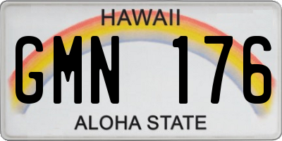 HI license plate GMN176