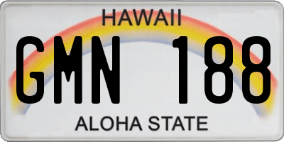 HI license plate GMN188