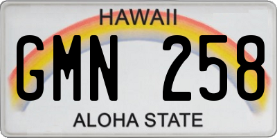 HI license plate GMN258
