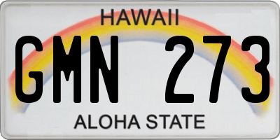 HI license plate GMN273