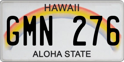 HI license plate GMN276