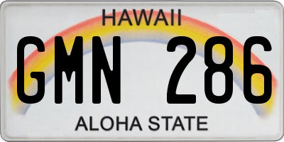 HI license plate GMN286