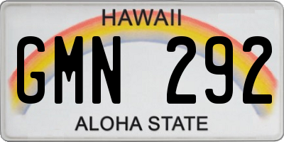 HI license plate GMN292