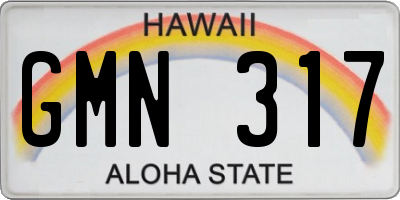 HI license plate GMN317