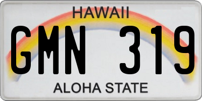 HI license plate GMN319