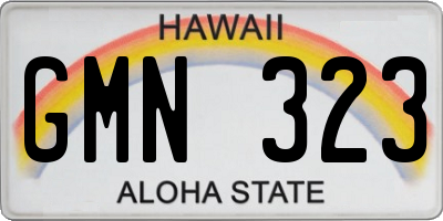 HI license plate GMN323