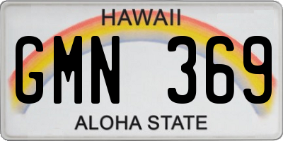 HI license plate GMN369