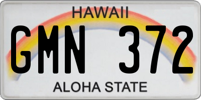 HI license plate GMN372