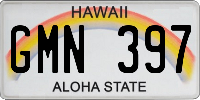 HI license plate GMN397
