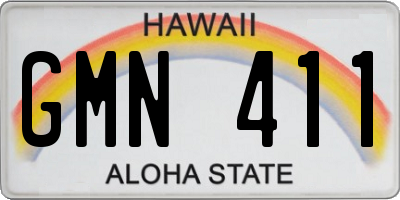 HI license plate GMN411