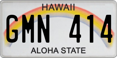 HI license plate GMN414