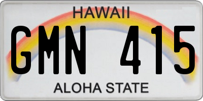HI license plate GMN415