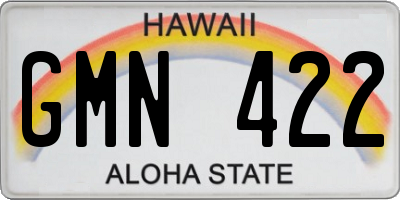 HI license plate GMN422