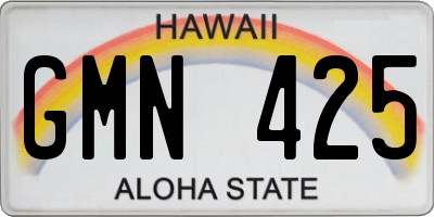 HI license plate GMN425