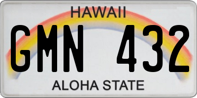 HI license plate GMN432