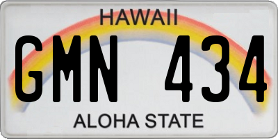 HI license plate GMN434