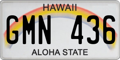 HI license plate GMN436