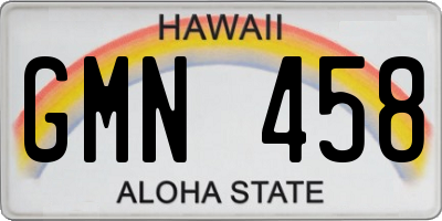 HI license plate GMN458