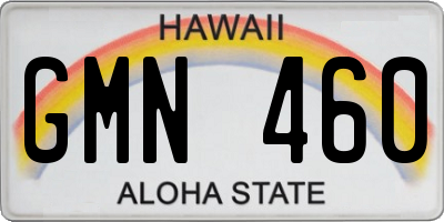 HI license plate GMN460