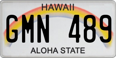 HI license plate GMN489