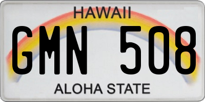 HI license plate GMN508