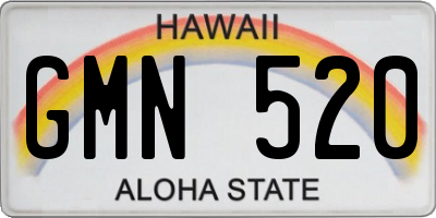 HI license plate GMN520