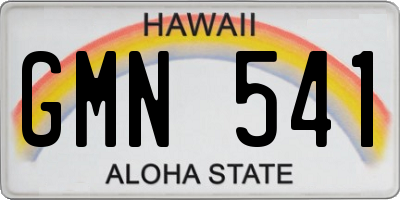 HI license plate GMN541